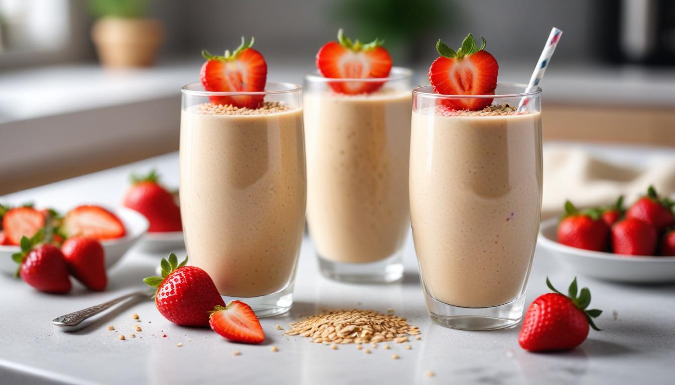 Parlak Cilt için Glutensiz Yulaflı Smoothie